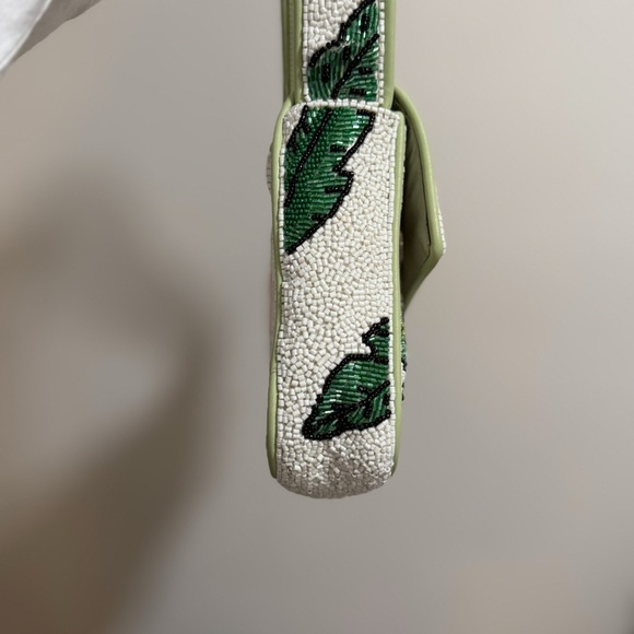 STAUD Tommy beaded bag tropical birds of paradise resort vacation palm floral - Picture 10 of 12